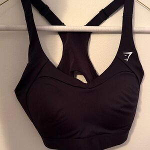 Gymshark Black Sports Bra with Logo